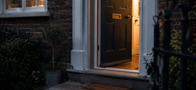 Door ajar after burglary